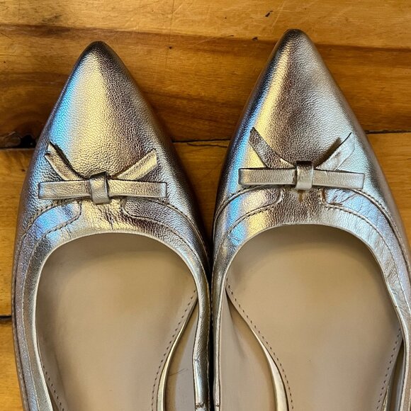 Lauren Ralph Lauren Silver Flats - Picture 5 of 6